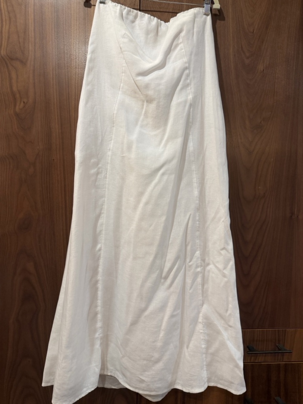 Quince Cream Strapless Maxi Dress